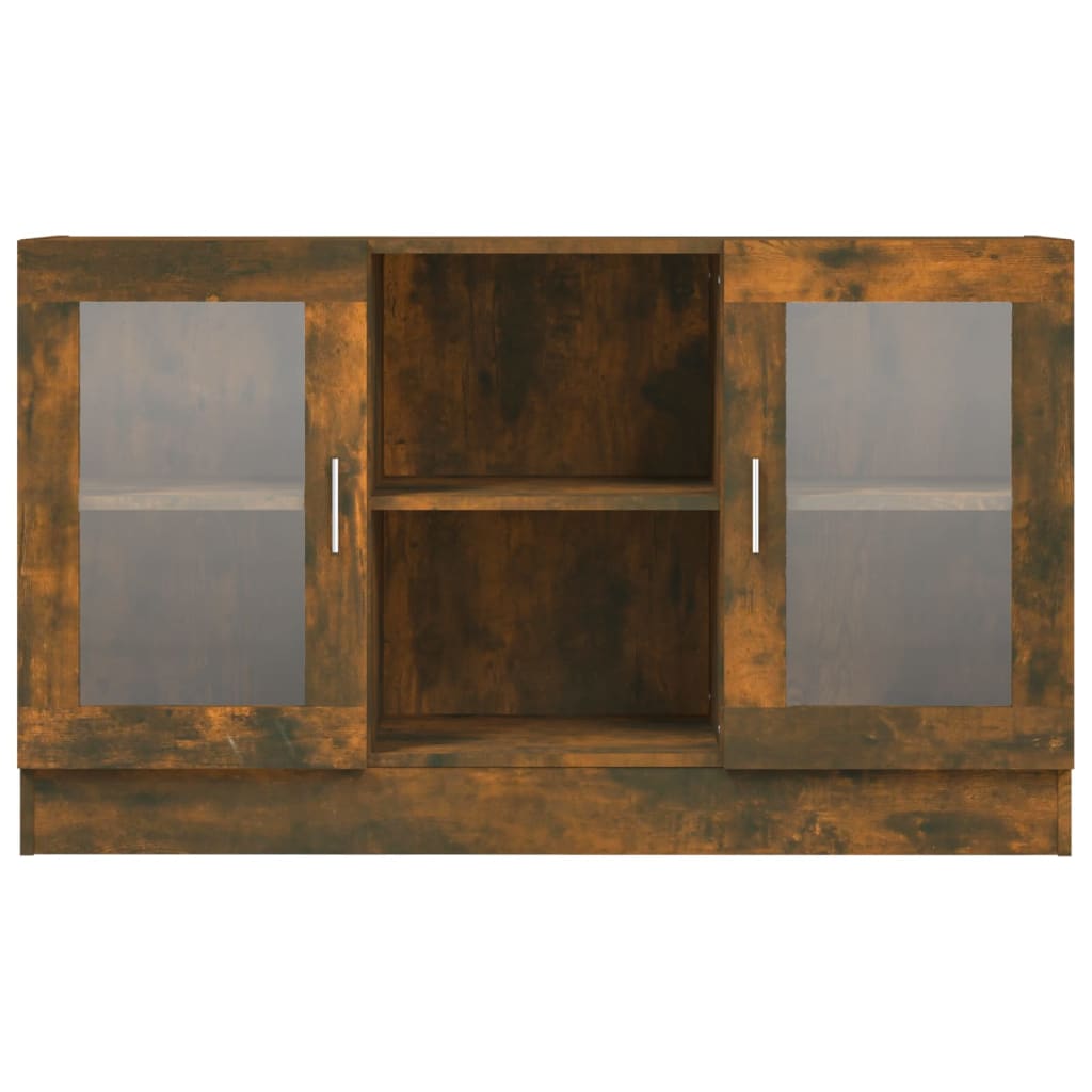 Vitrine 120x30,5x70 cm derivados de madeira carvalho fumado