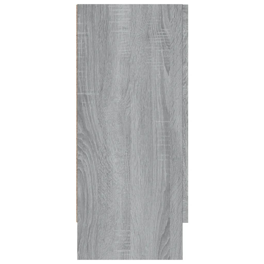 Vitrine 120x30,5x70 cm derivados de madeira cinzento sonoma