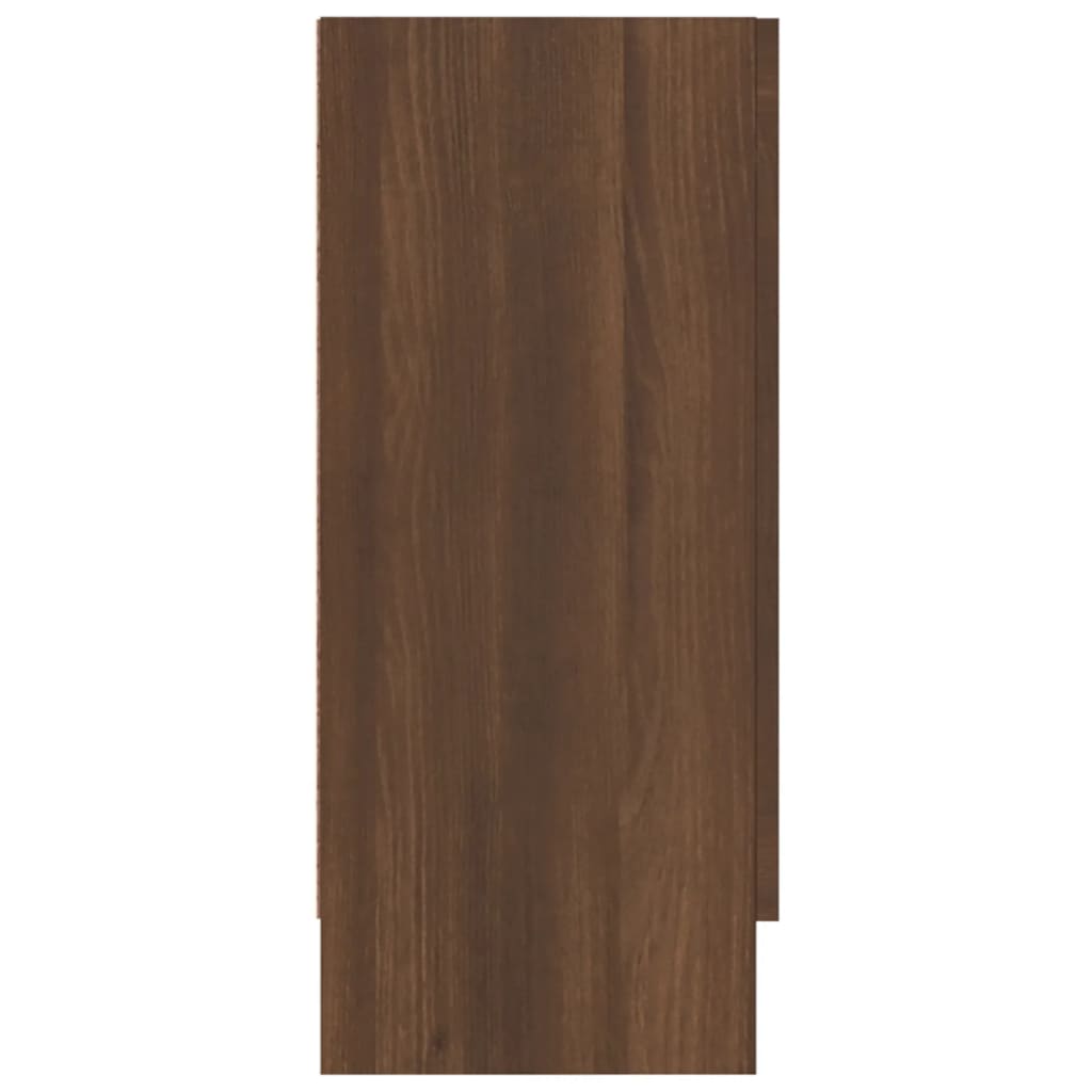 Vitrine 120x30,5x70 cm derivados madeira carvalho castanho