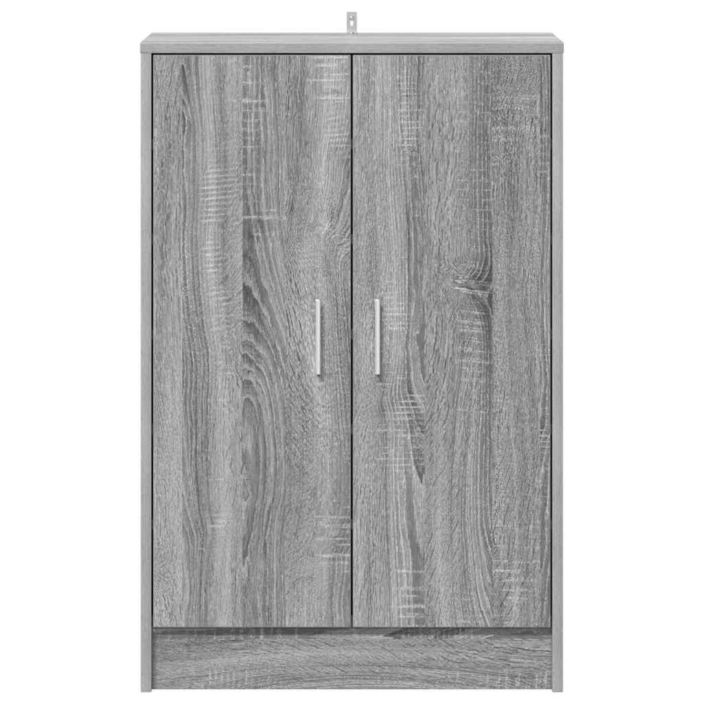 Sapateira 60x35x92 cm derivados de madeira sonoma cinza