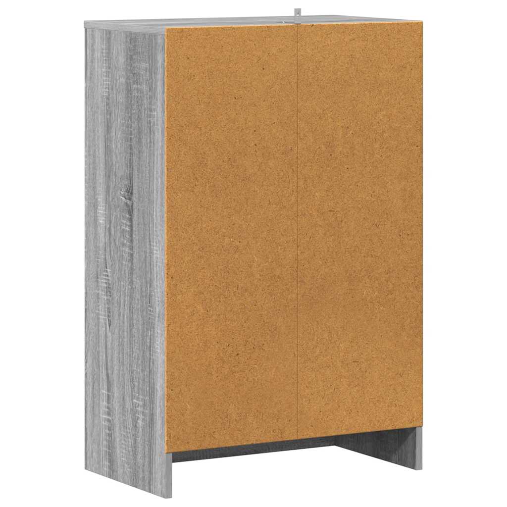 Sapateira 60x35x92 cm derivados de madeira sonoma cinza