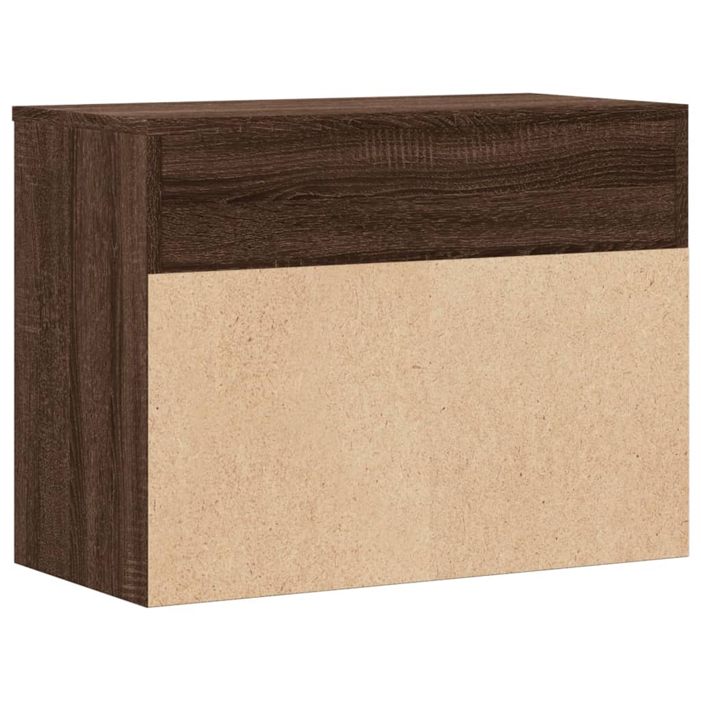 Banco sapateira 60x30x45cm derivados madeira carvalho castanho