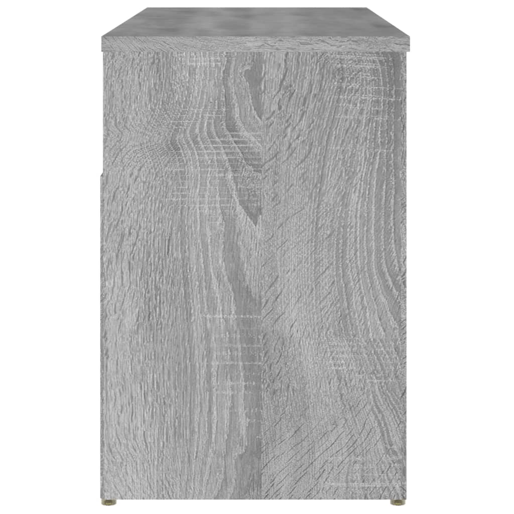 Banco sapateira 80x30x45cm derivados de madeira cinzento sonoma