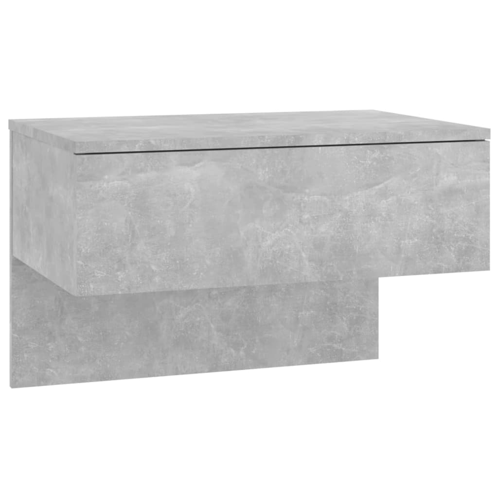 Mesas de cabeceira montagem na parede 2 pcs cinzento cimento