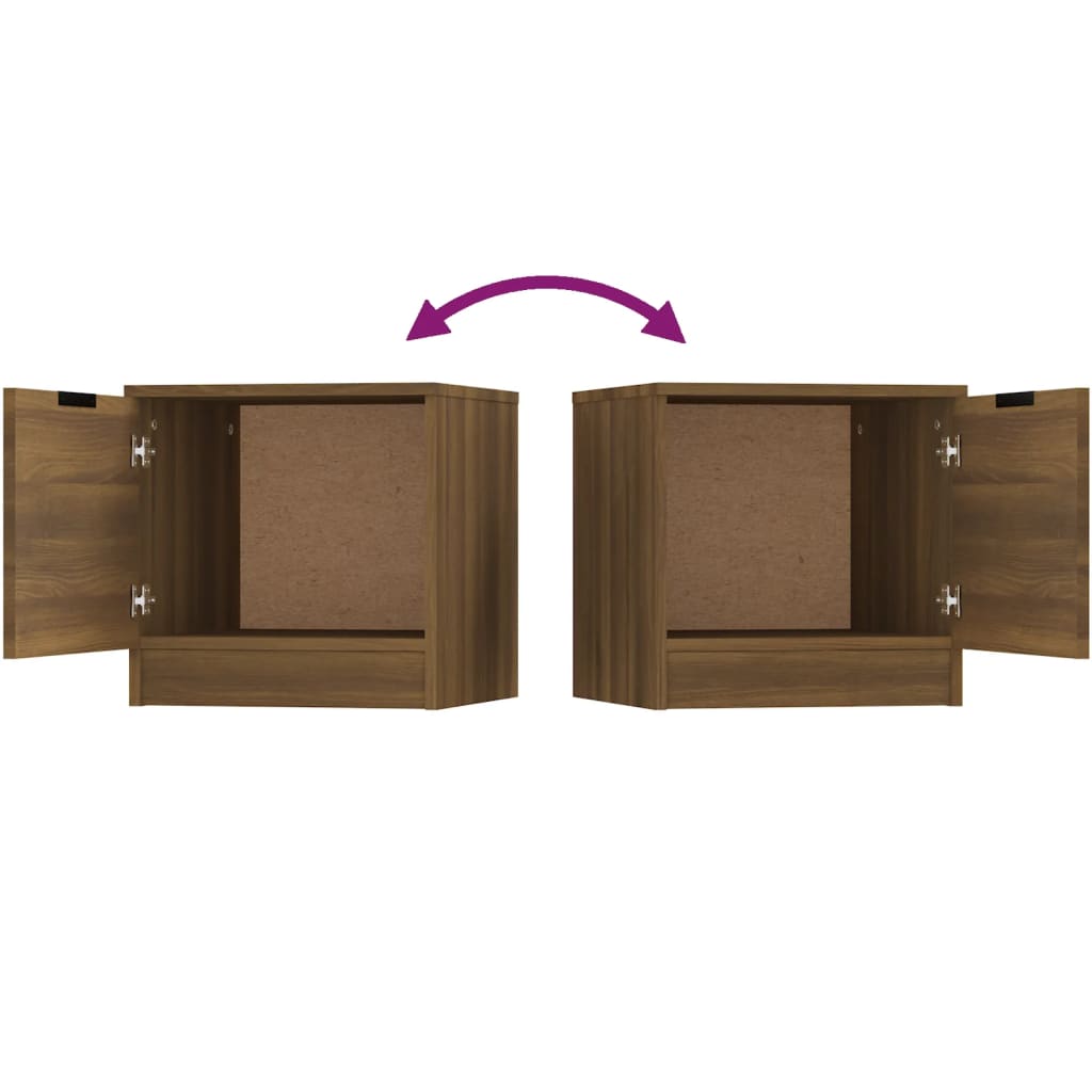 Mesas de cabeceira 2 pcs 40x39x40 cm cor carvalho castanho