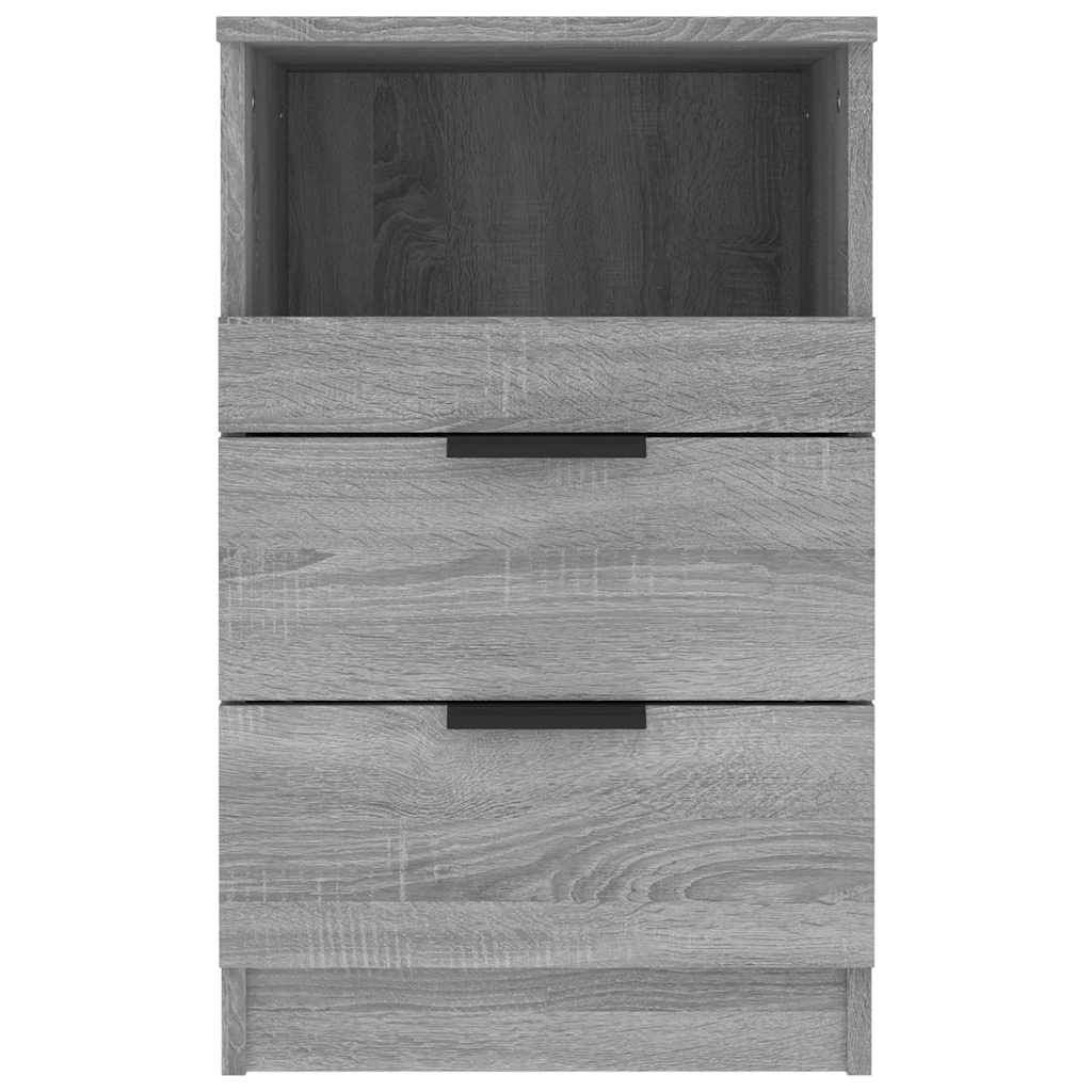 Mesa de cabeceira 2 pcs derivados de madeira cinzento sonoma