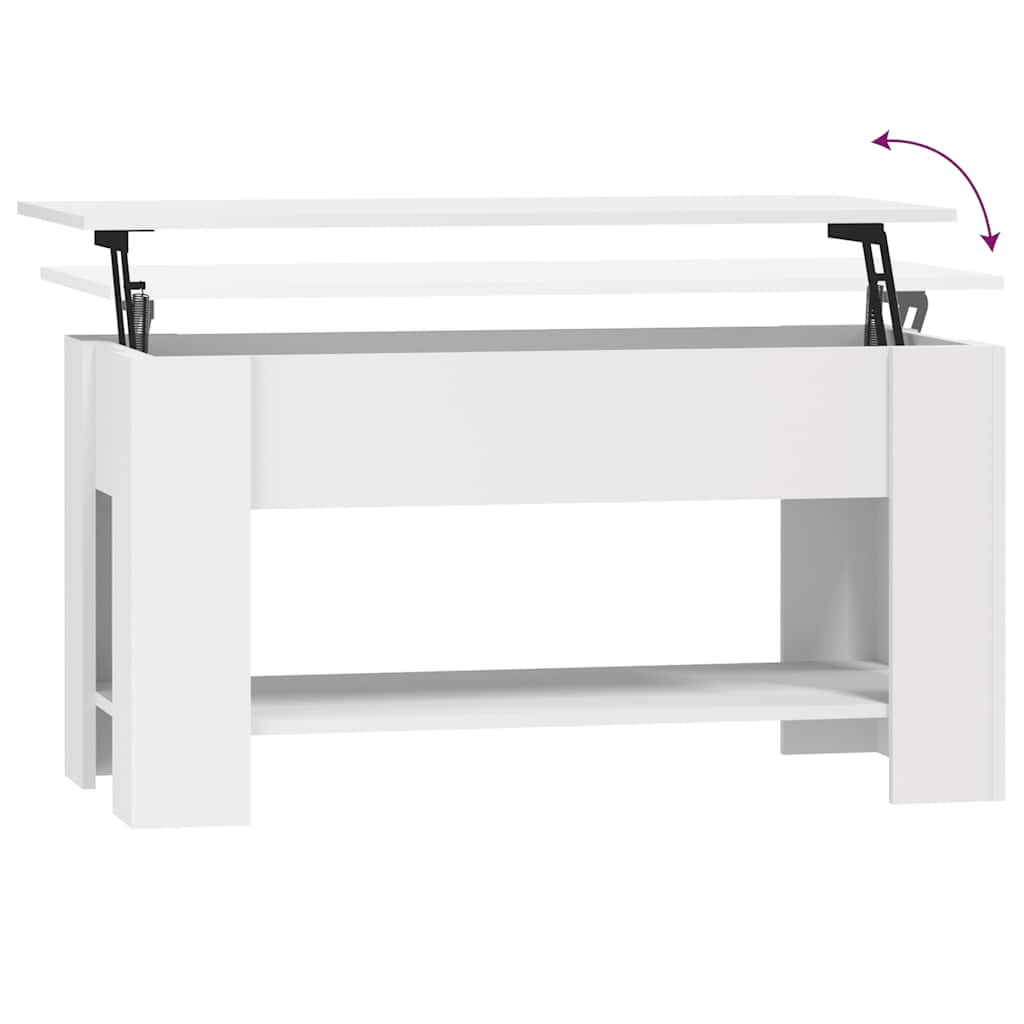 Mesa de centro 101x49x52 cm madeira processada branco