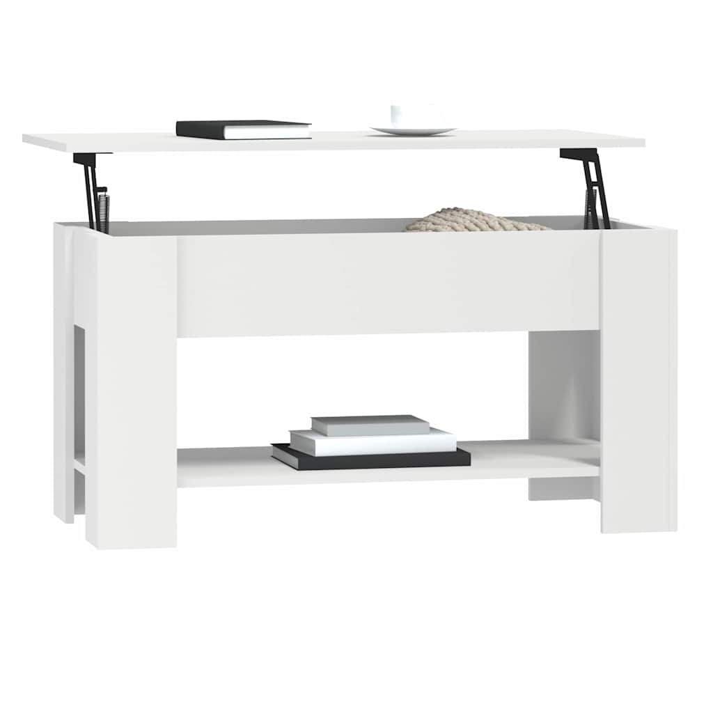 Mesa de centro 101x49x52 cm madeira processada branco