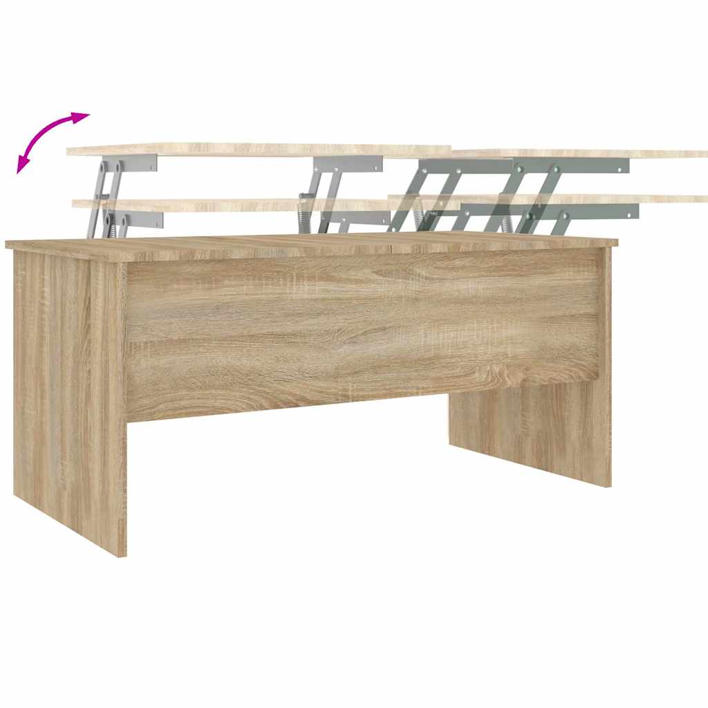 Mesa de centro102x50,5x46,5cm madeira processada carvalho sonoma