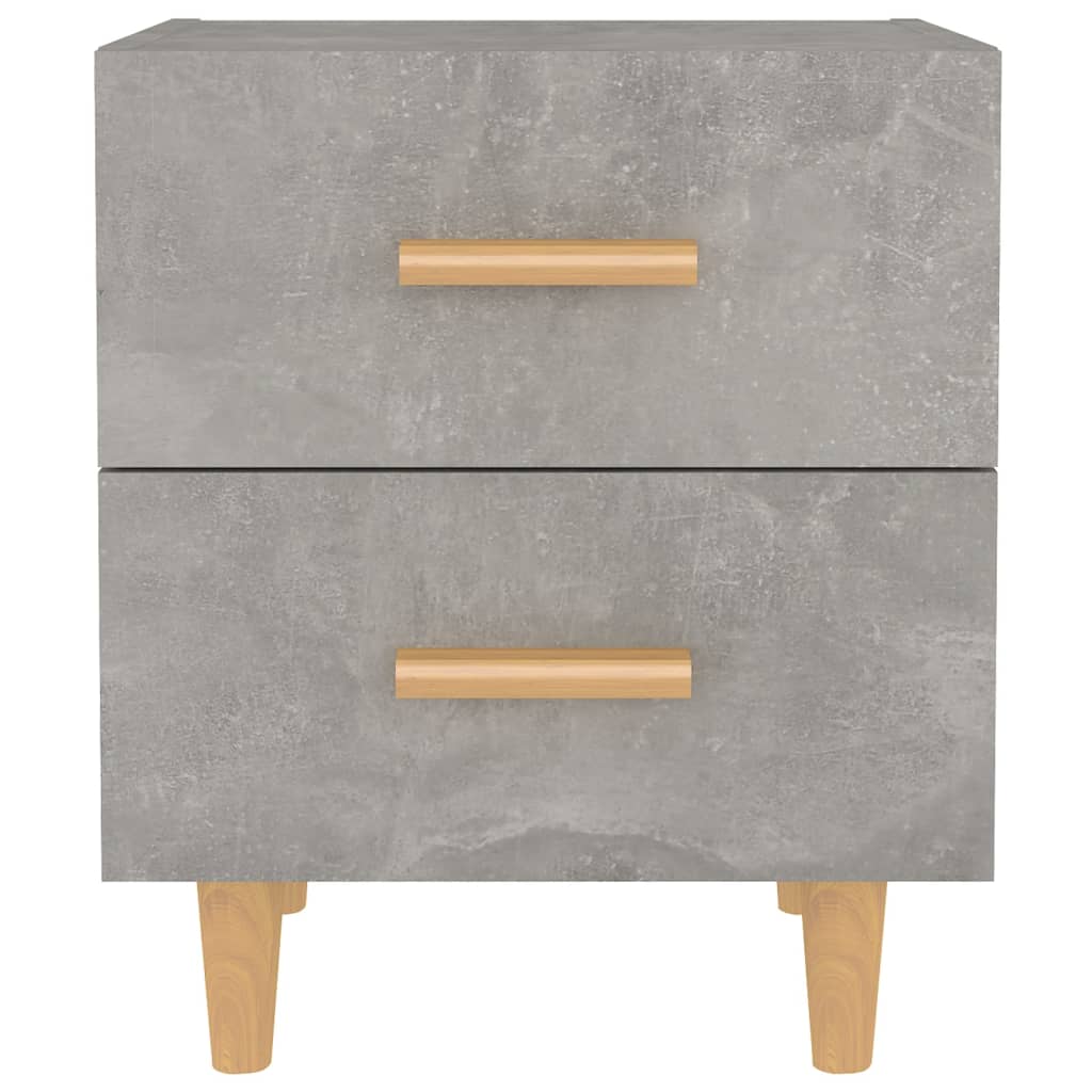Mesas de cabeceira 2 pcs 40x35x47,5 cm cinzento cimento