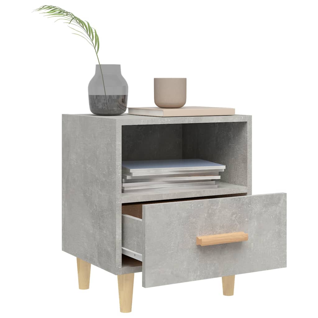 Mesas de cabeceira 2 pcs 40x35x47 cm cinzento cimento
