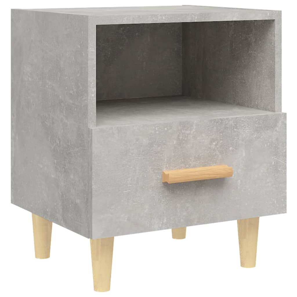 Mesas de cabeceira 2 pcs 40x35x47 cm cinzento cimento