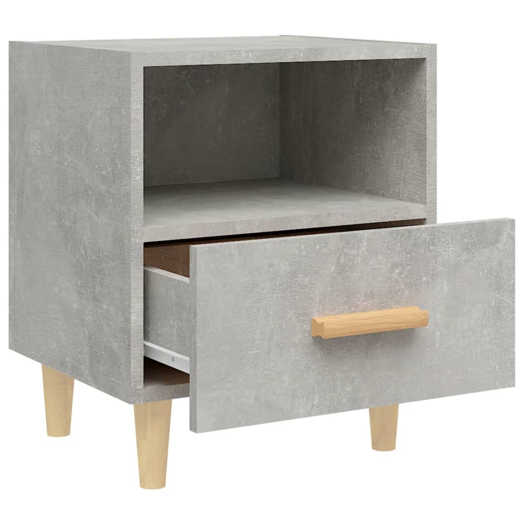Mesas de cabeceira 2 pcs 40x35x47 cm cinzento cimento