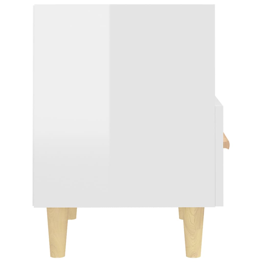 Mesas de cabeceira 2 pcs 40x35x47 cm branco brilhante
