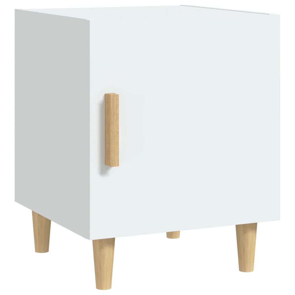 Mesas de cabeceira 2 pcs madeira processada branco