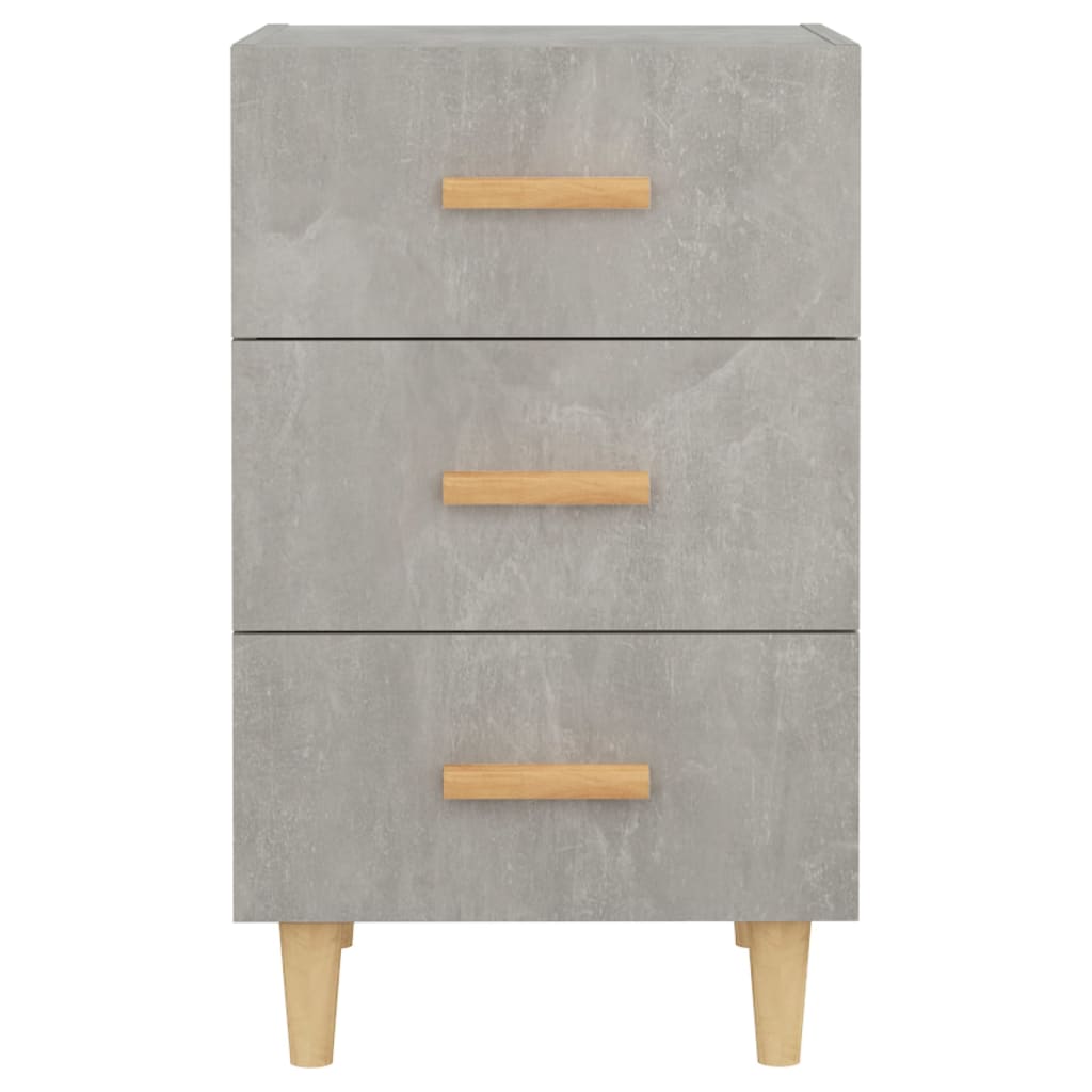 Mesa de cabeceira 40x40x66 cm derivados madeira cinza cimento