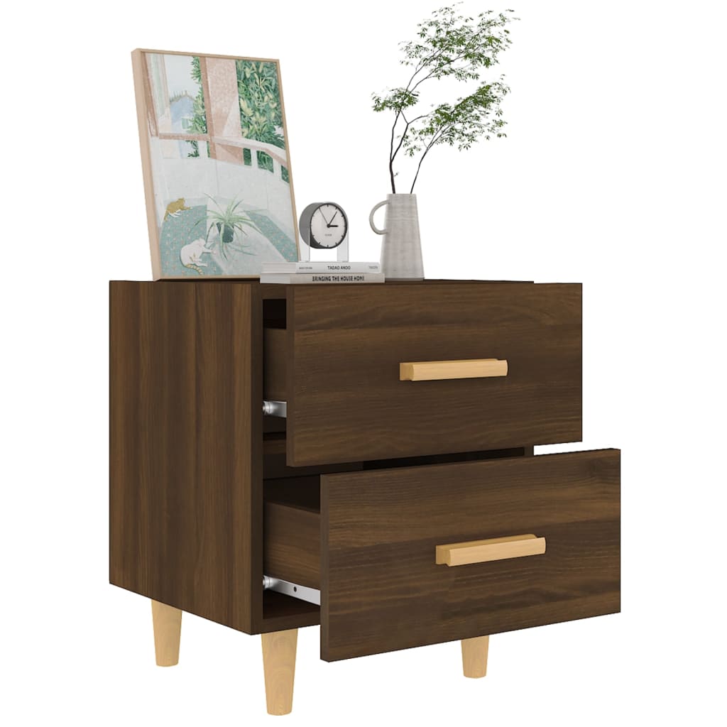 Mesas de cabeceira 2 pcs 40x35x47,5 cm carvalho castanho