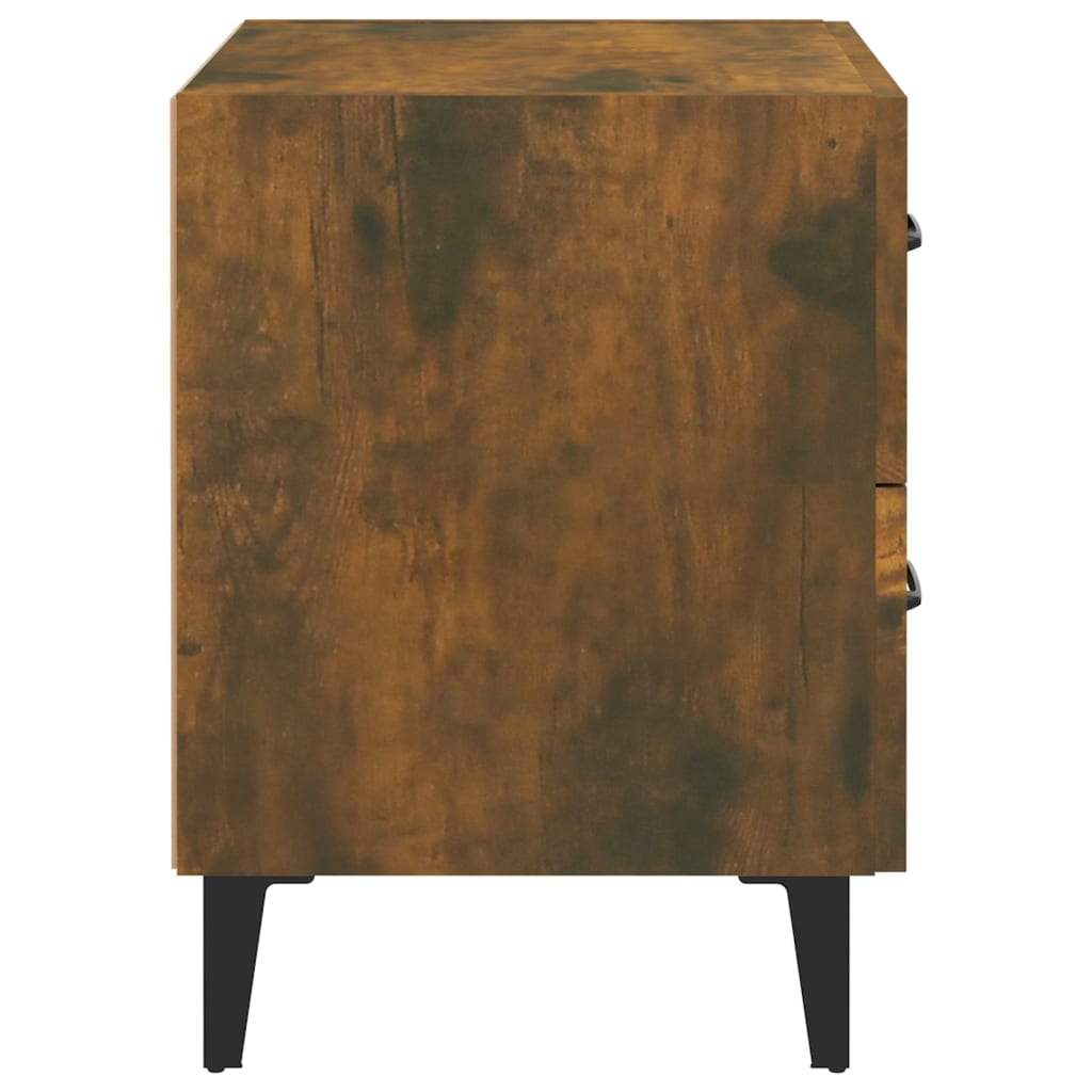 Mesas de cabeceira 2 pcs 40x35x47,5 cm cor carvalho fumado