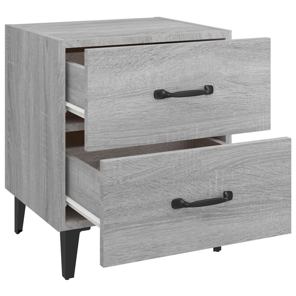 Mesa de cabeceira 40x35x47,5 cm cor cinzento sonoma