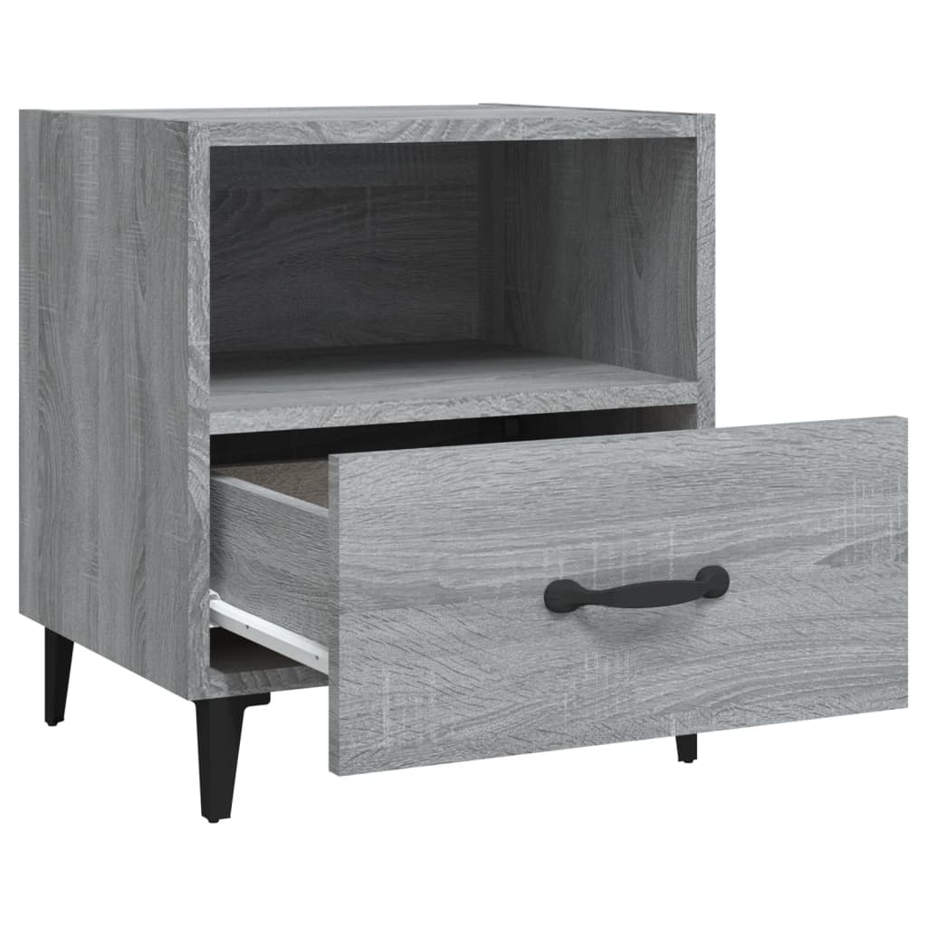 Mesa de cabeceira 2 pcs derivados de madeira cinzento sonoma