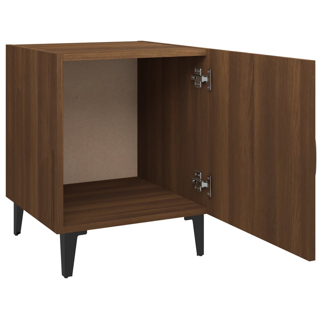 Mesa de cabeceira derivados de madeira carvalho castanho