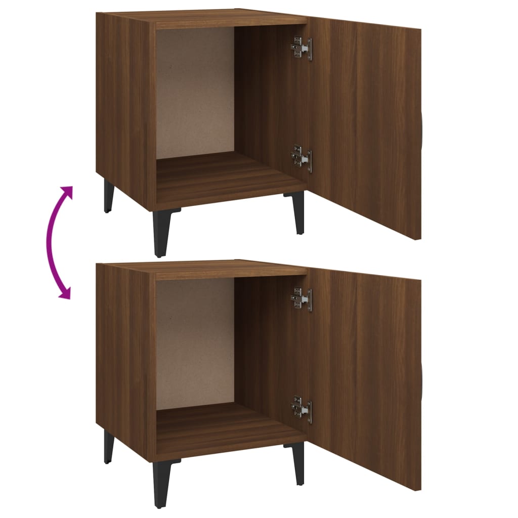 Mesas de cabeceira 2 pcs derivados de madeira carvalho castanho