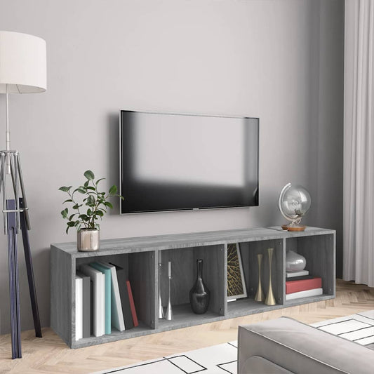 Estante/Móvel de TV 143x30x36 cm madeira proc. sonoma cinza