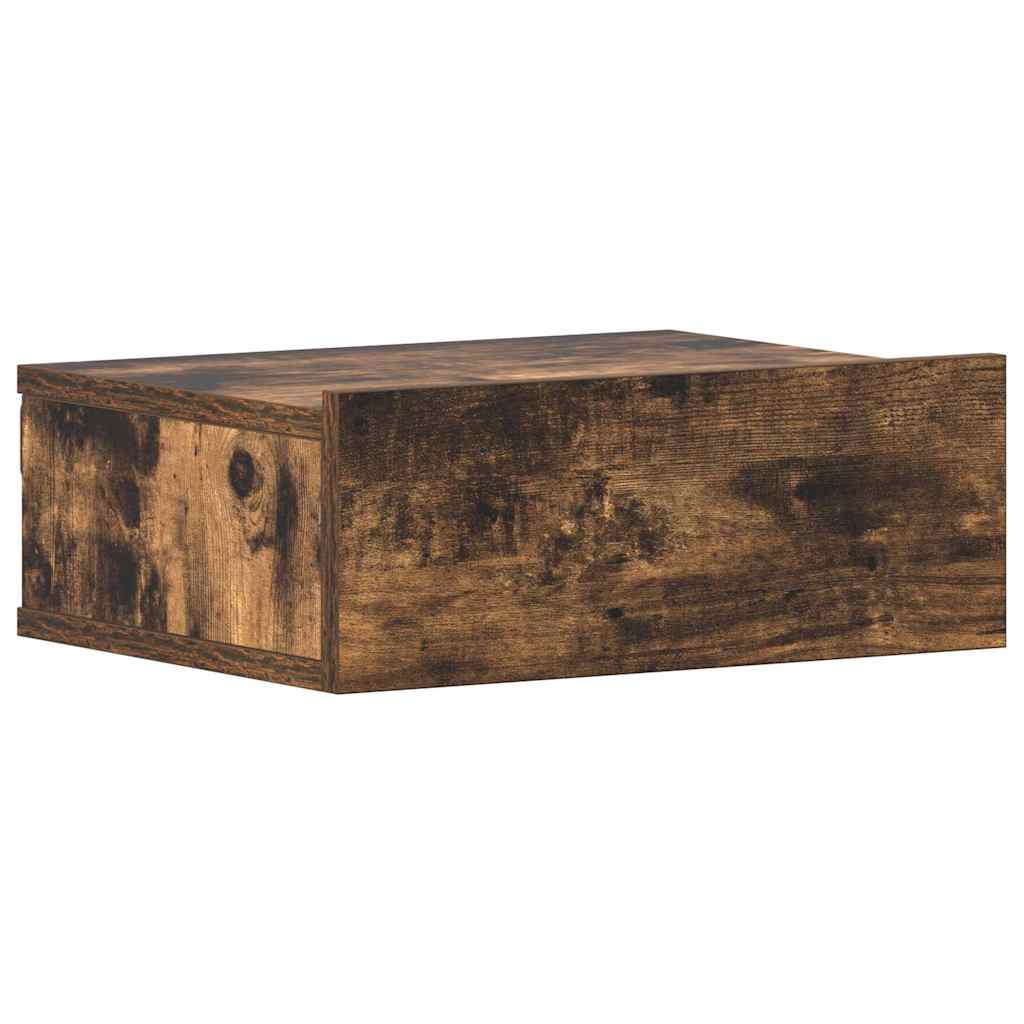 Mesas cabeceira susp. 2pcs 40x30x15 cm cor carvalho fumado