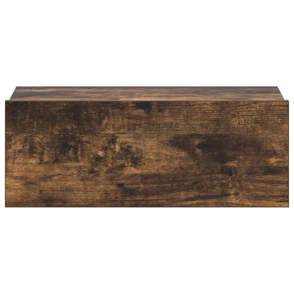 Mesas cabeceira susp. 2pcs 40x30x15 cm cor carvalho fumado