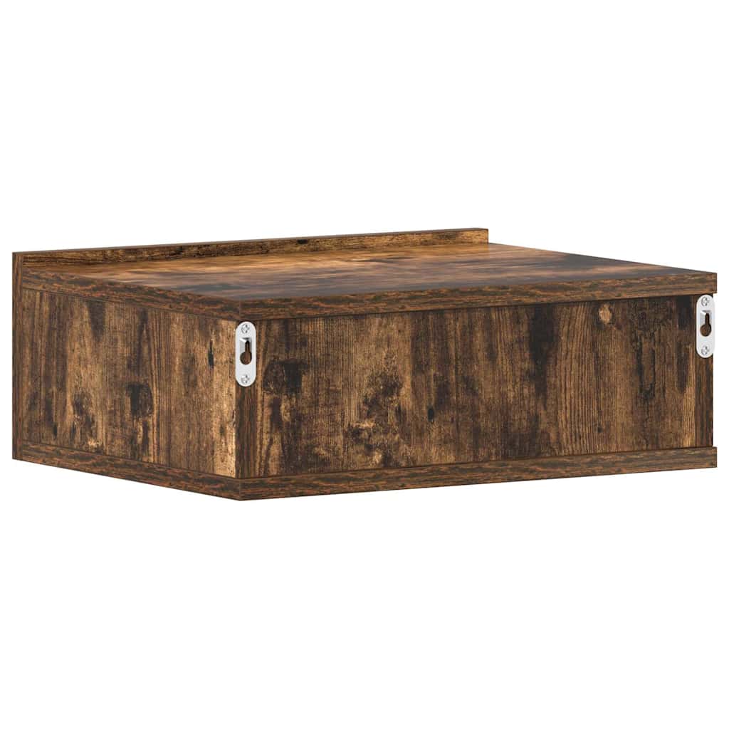 Mesas cabeceira susp. 2pcs 40x30x15 cm cor carvalho fumado
