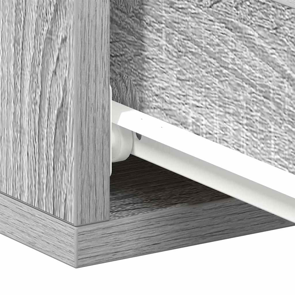 Mesa cabeceira suspensa 40x30x15 cm madeira proc. sonoma cinza