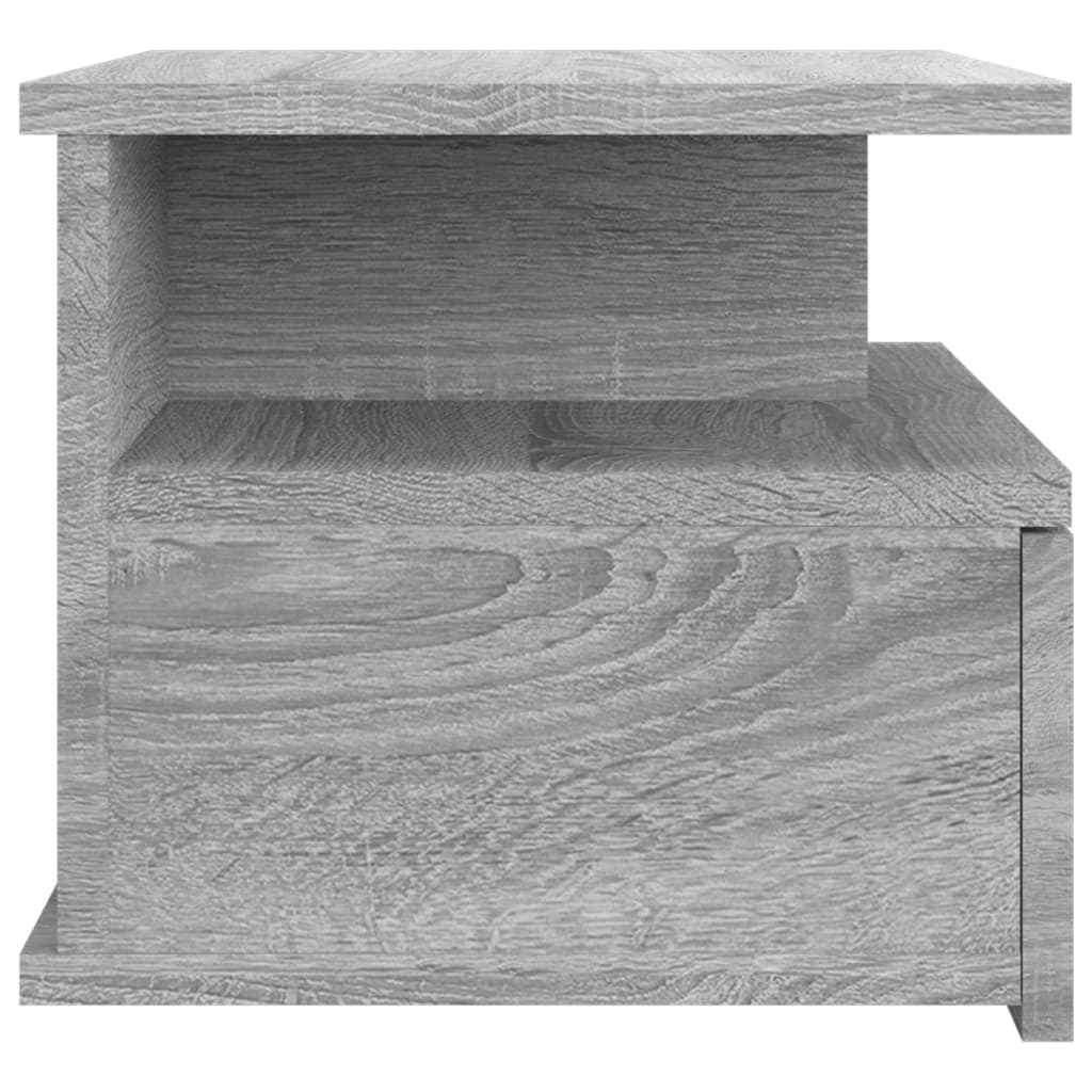 Mesa cabeceira suspensa 2 pcs derivados de madeira cinza sonoma