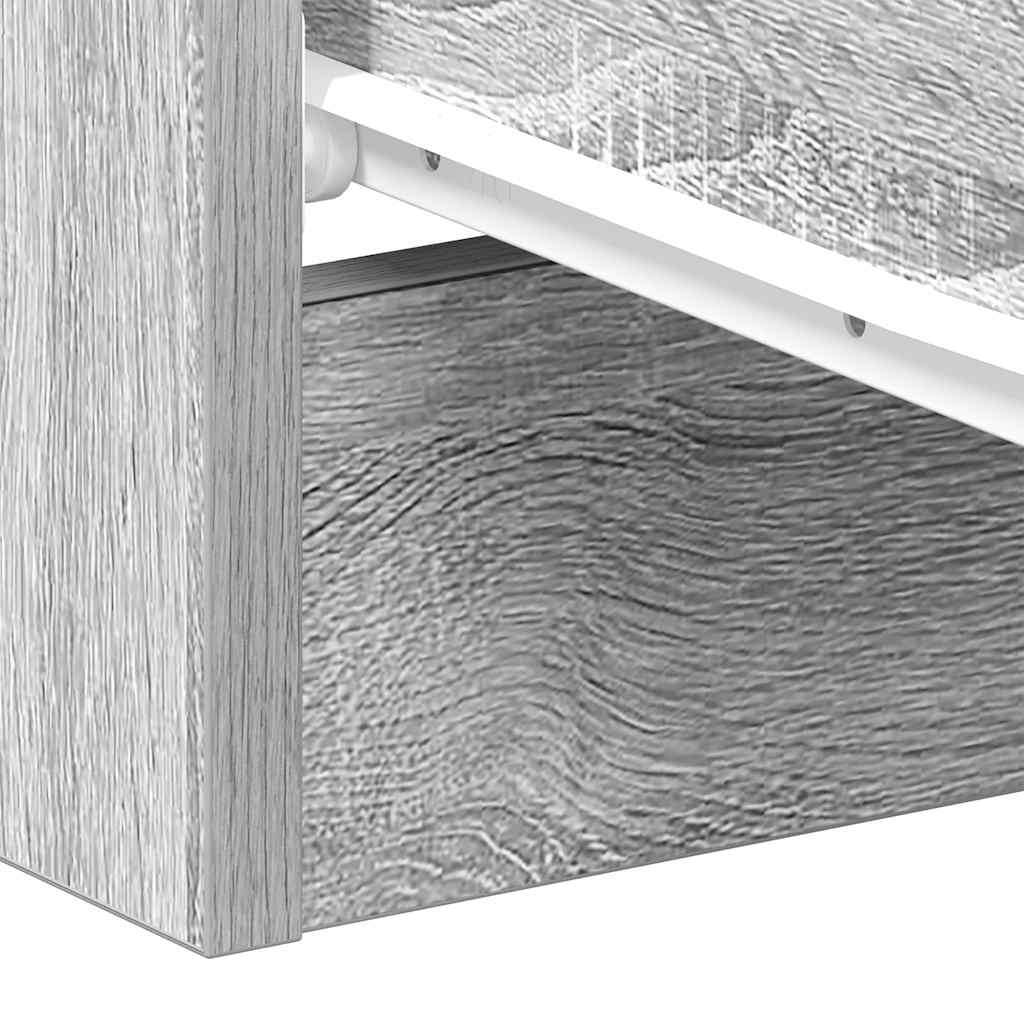 Mesa cabeceira 2pcs 38x35x56cm derivado madeira cinzento sonoma
