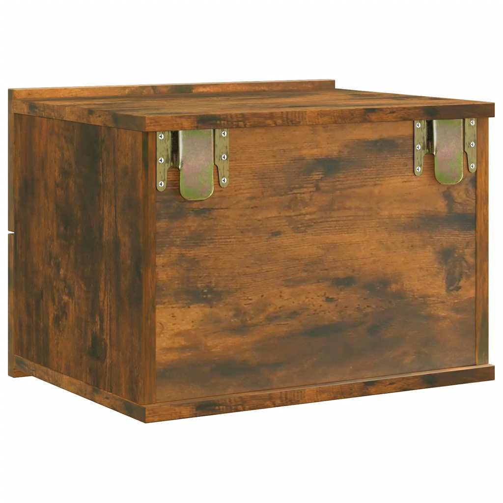 Mesa cabeceira 40x30x30 cm derivados de madeira carvalho fumado