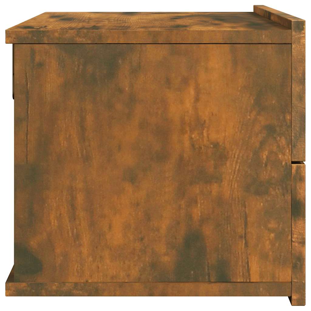Mesa cabeceira 2pcs 40x30x30cm derivado madeira carvalho fumado