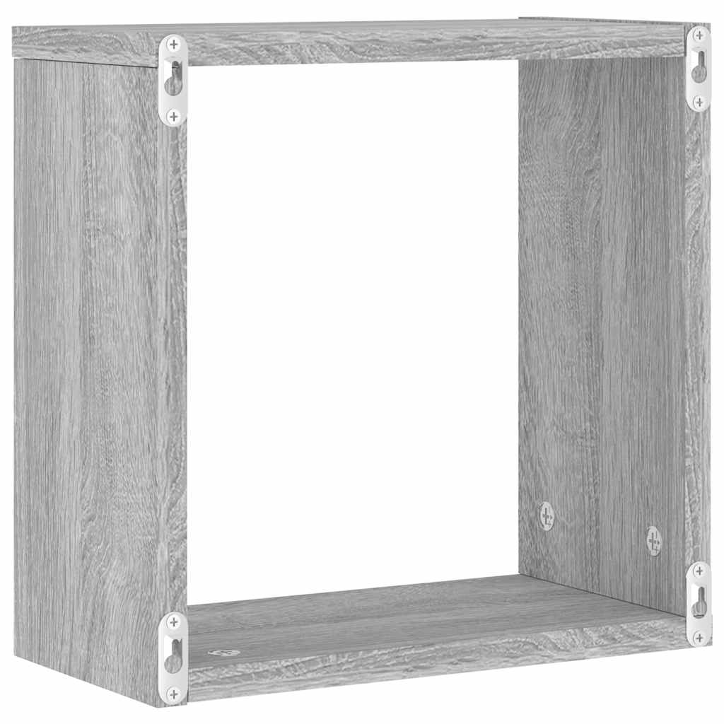 Prateleiras de parede forma de cubo 4 pcs 30x15x30 cm