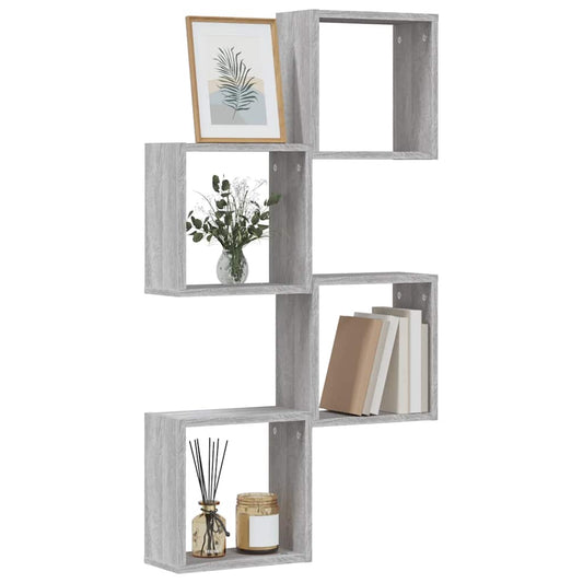 Prateleiras de parede forma de cubo 4 pcs 30x15x30 cm