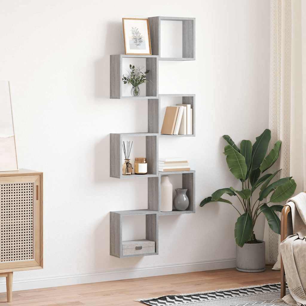 Prateleiras de parede forma de cubo 6 pcs 30x15x30 cm