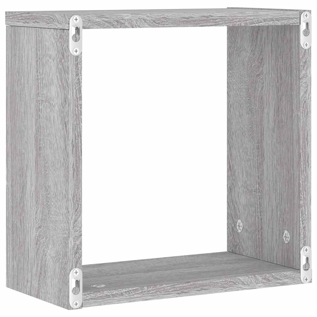 Prateleiras de parede forma de cubo 6 pcs 30x15x30 cm