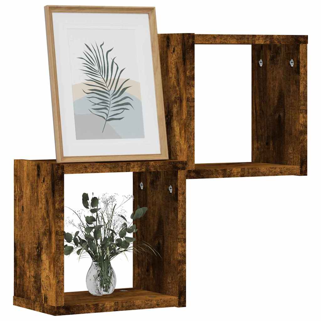 Prateleiras de Parede 2 pcs Castanho 26 x 15 x 26 cm