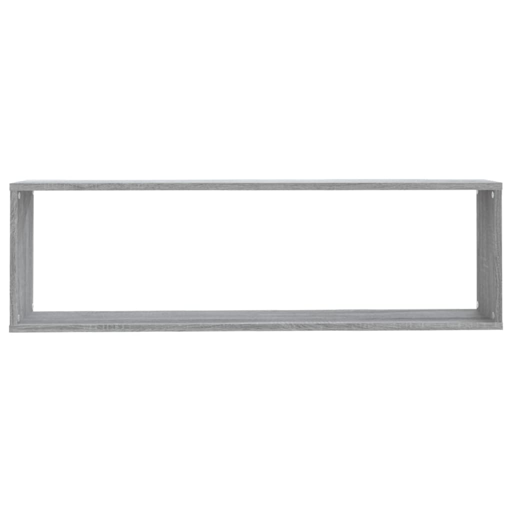 Prateleiras cubo 2 pcs 100x15x30 cm deriv. madeira cinza sonoma