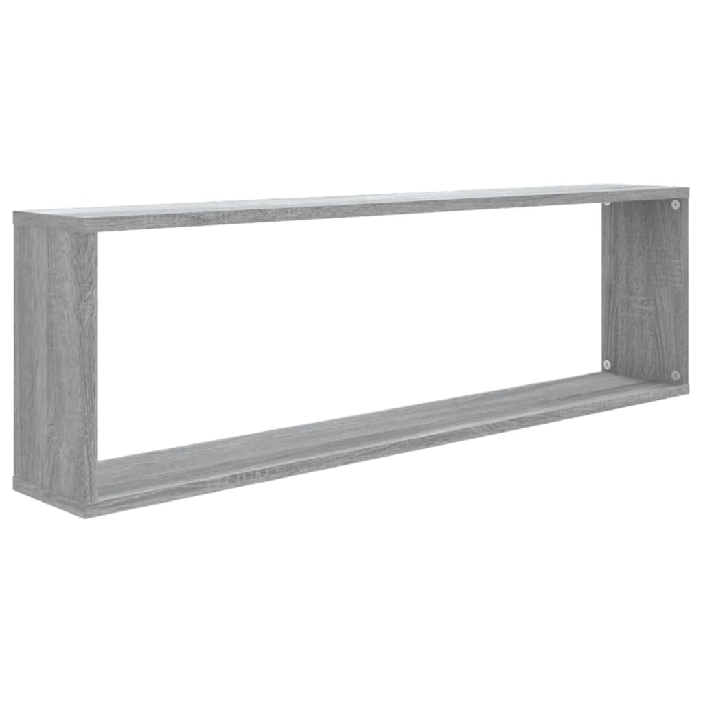 Prateleiras cubo 4 pcs 100x15x30 cm deriv. madeira cinza sonoma