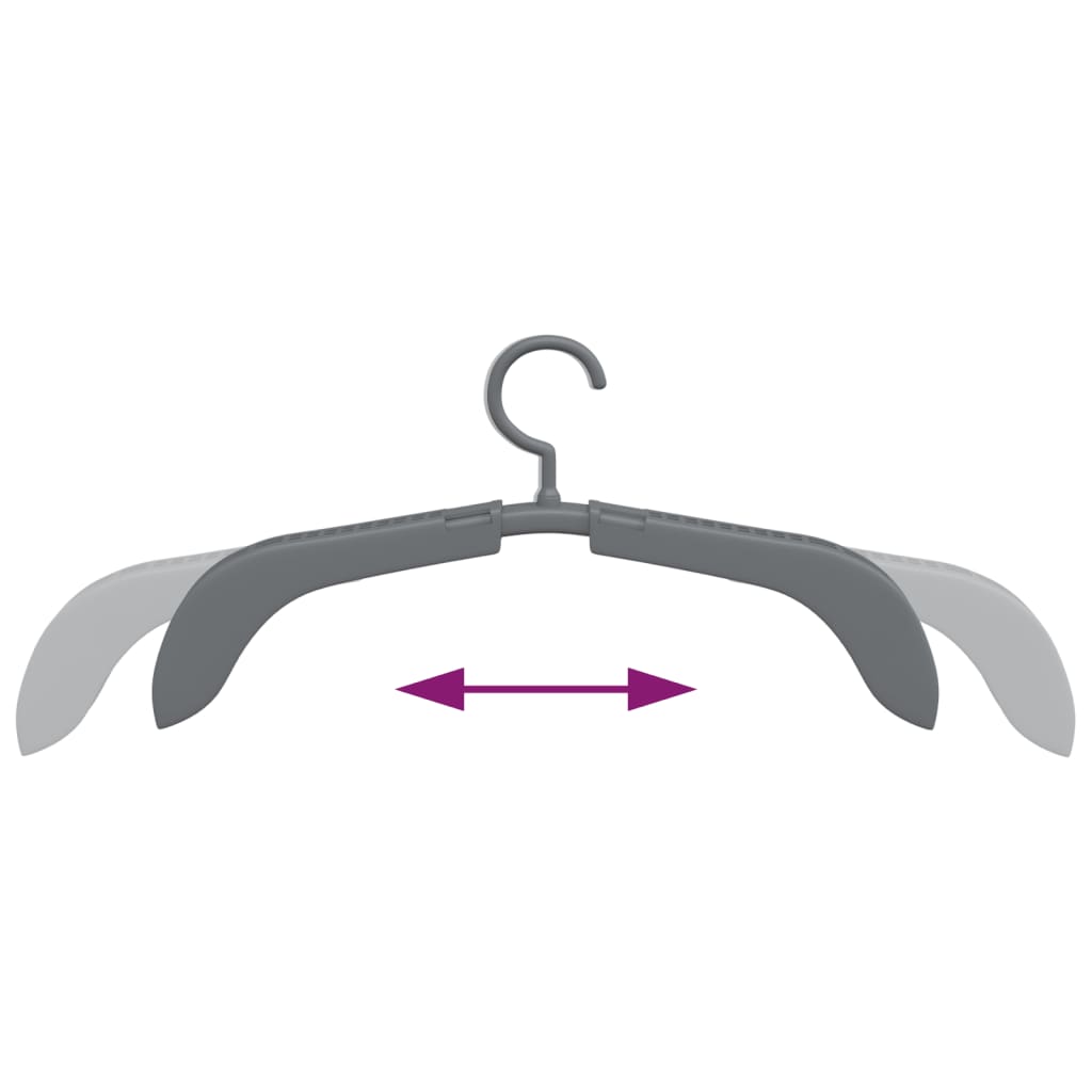 Cabides extensíveis 5 pcs cinzento