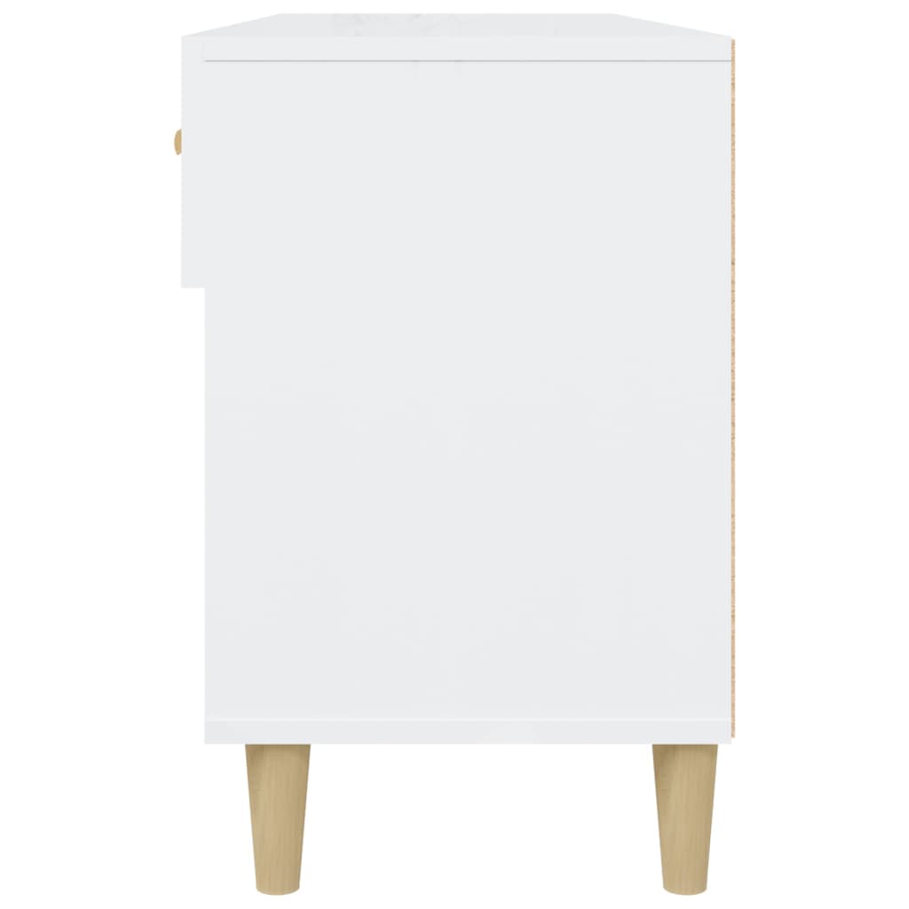 Sapateira 102x35x55 cm derivados de madeira branco brilhante