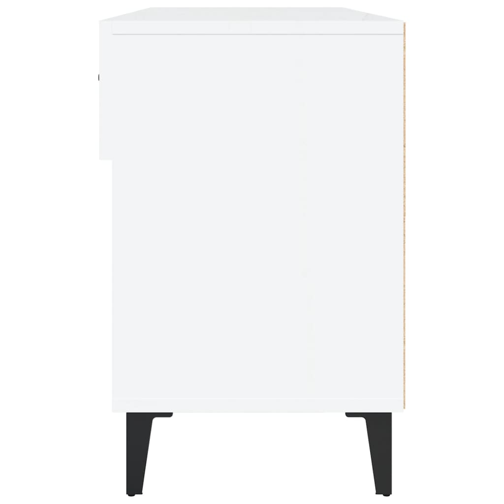 Sapateira 102x35x55 cm derivados de madeira branco brilhante