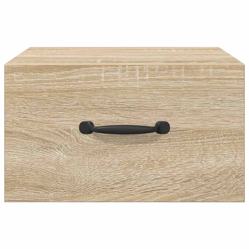 Mesas de cabeceira parede 2 pcs 35x35x20 cm cor carvalho sonoma