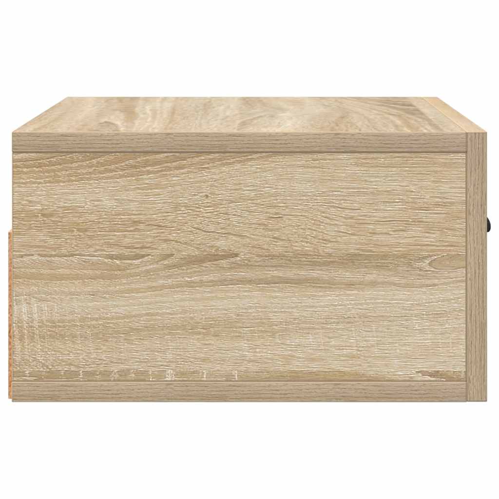 Mesas de cabeceira parede 2 pcs 35x35x20 cm cor carvalho sonoma