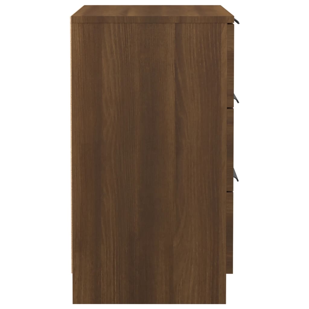 Mesa de cabeceira 40x36x65 cm cor carvalho castanho