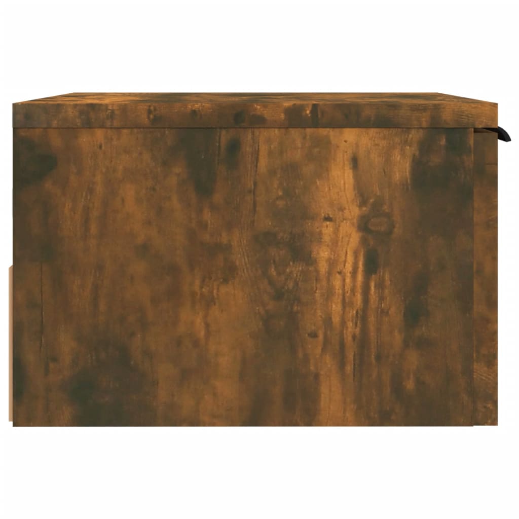 Mesa de cabeceira de parede 34x30x20 cm cor carvalho fumado