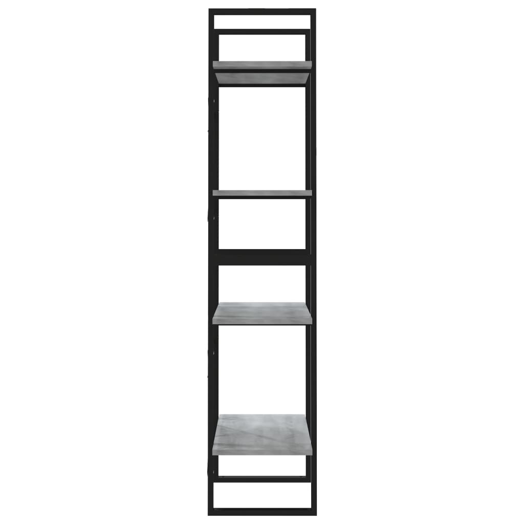 Estante 4 prateleir. 60x30x140cm derivado madeira cinza-cimento